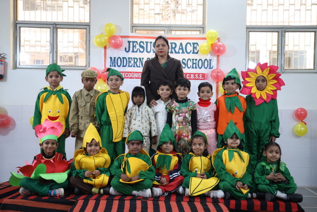 Student participating in fancy dress activity